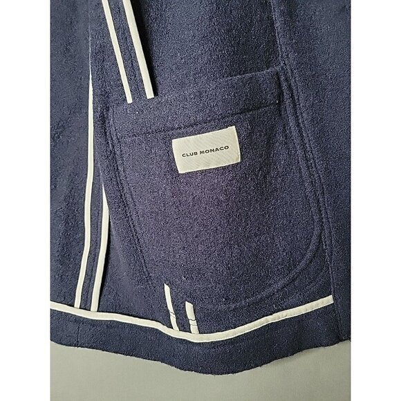 Club Monaco 100% Wool Navy Jacket Blazer Button Up Size S, Classic! - Picture 6 of 12